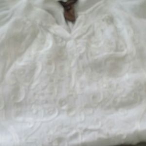 Mull embroidery top 1X